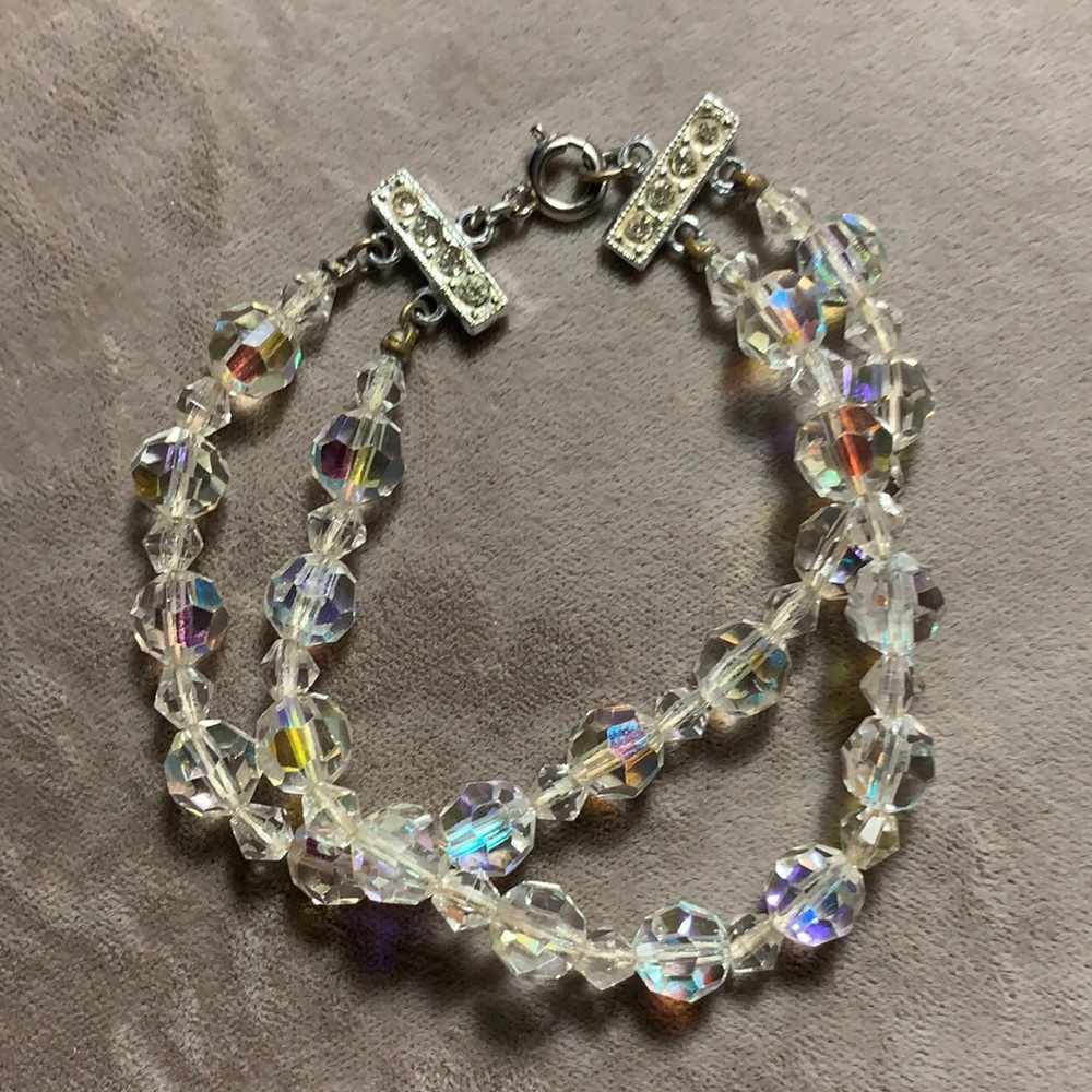 Vintage Iridescent Beaded Bracelet